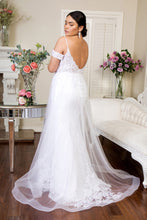 Load image into Gallery viewer, Sweethearted Embroidered Spaghetti Strap Wedding Gown w/ Lace Lining