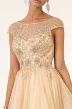 Load image into Gallery viewer, Beads and Sequin Embellished Glitter Mesh A-Line Dress - Mask Not Included