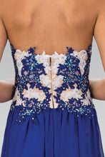 Load image into Gallery viewer, Strapless Sweetheart Chiffon Long Dress with Lace on Bodice