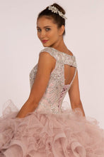 Load image into Gallery viewer, Beads and Sequin Embellished Bodice Boat Neck Ball Gown