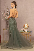 Load image into Gallery viewer, Asymmetric Glitter Mesh Mermaid Dress w/ Mesh Layered Tail