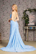 Load image into Gallery viewer, Sequin Ruched Side Cut-out Back Velvet Mermaid Long Dress