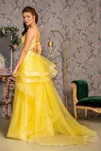 Load image into Gallery viewer, Bead Sequin Mesh A-line Long Dress w/ Ruffled Layered Back