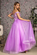 Load image into Gallery viewer, 3-D Flower Emboridery Sheer Bodice Mesh A-line Long Dress