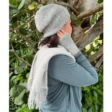 Load image into Gallery viewer, Gray Loop Knit Alpaca Beanie