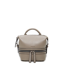 Load image into Gallery viewer, Gray Leather Backpack Purse for Women Convertible Crossbody Bag Medium Size with Front and Back Pockets