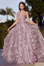 Load image into Gallery viewer, Glitter Floral Ball Gown