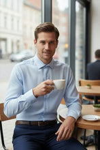 Load image into Gallery viewer, "Jamison" Blue Twill Spread Collar Dress Shirt