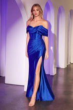 Load image into Gallery viewer, Off The Shoulder Glitter Dusted Fitted Dress