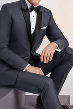 Load image into Gallery viewer, "Milan" Steel Grey Tuxedo Jacket Peak (Separates)
