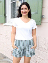 Load image into Gallery viewer, Ocean Stripes Organic Cotton Shorts