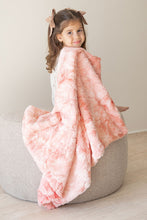 Load image into Gallery viewer, Ultra-Plush Pink Tie Dye Fur Blanket