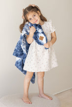 Load image into Gallery viewer, Ultra-Plush Blue Tie Dye Fur Blanket