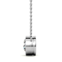 Load image into Gallery viewer, 2.00 CTW AGI Certified Round Brilliant Lab Grown Diamond Bezel Pendant in 14K White or Yellow Gold