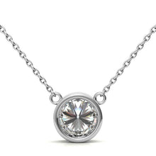 Load image into Gallery viewer, 2.00 CTW AGI Certified Round Brilliant Lab Grown Diamond Bezel Pendant in 14K White or Yellow Gold