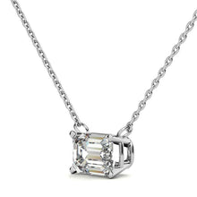 Load image into Gallery viewer, 2.00 CTW AGI Certified Lab-Grown Emerald-Cut Diamond Solitaire Pendant in Choice Of 14K White or Yellow Gold