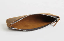 Load image into Gallery viewer, The Pallavi | Handmade Leather Pencil Case - Leather Makeup Bag
