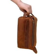 Load image into Gallery viewer, Dado Leather Dopp Kit | Handmade Leather Toiletry Bag