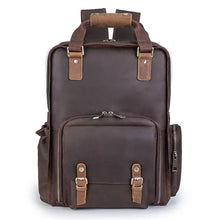 Load image into Gallery viewer, The Gaetano | Large Leather Backpack Camera Bag with Tripod Holder
