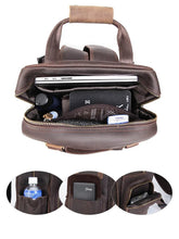 Load image into Gallery viewer, The Gaetano | Large Leather Backpack Camera Bag with Tripod Holder