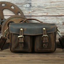 Load image into Gallery viewer, The Faust Leather Camera Bag | Crossbody Vintage Camera Messenger Bag