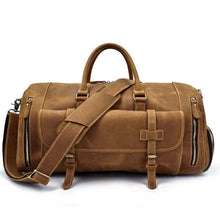 Load image into Gallery viewer, The Bard Weekender | Handmade Leather Duffle Bag