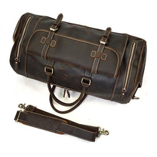 Load image into Gallery viewer, The Bard Weekender | Handmade Leather Duffle Bag