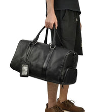 Load image into Gallery viewer, The Endre Weekender | Black Pebbled Leather Weekender