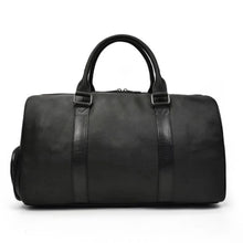 Load image into Gallery viewer, The Endre Weekender | Black Pebbled Leather Weekender