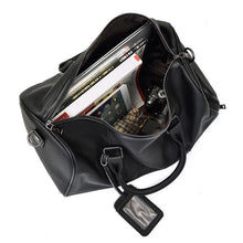 Load image into Gallery viewer, The Endre Weekender | Black Pebbled Leather Weekender