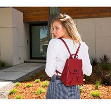 Load image into Gallery viewer, Nicole Brick Red Leather Backpack