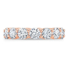 Load image into Gallery viewer, 4.00 Ct Round Cut Created Moissanite Classic Eternity Band in 14k Gold Overlay