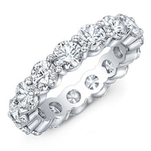 Load image into Gallery viewer, 4.00 Ct Round Cut Created Moissanite Classic Eternity Band in 14k Gold Overlay