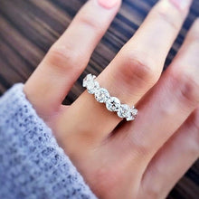 Load image into Gallery viewer, 4.00 Ct Round Cut Created Moissanite Classic Eternity Band in 14k Gold Overlay