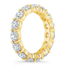 Load image into Gallery viewer, 4.00 Ct Round Cut Created Moissanite Classic Eternity Band in 14k Gold Overlay