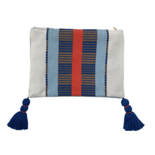 Load image into Gallery viewer, White Striped Backstrap Clutch