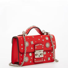 Load image into Gallery viewer, Studded Small Leather Crossbody Bag Red Purse