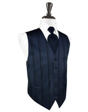 Load image into Gallery viewer, Striped Satin Tuxedo Vest 11