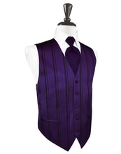 Load image into Gallery viewer, Striped Satin Tuxedo Vest