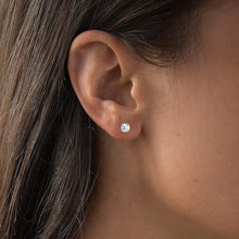 Load image into Gallery viewer, 1.50 CTW Lab-Grown Diamond Stud Earrings in 14K White or Yellow Gold – F Color, VS Clarity | AGI Certified