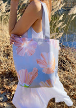 Load image into Gallery viewer, Tote Bag: Hibiscus on Grey