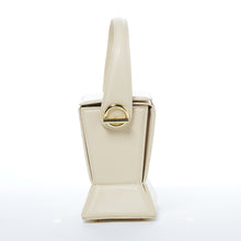 Load image into Gallery viewer, Cream Leather Bucket Bag Off White Unique Leather Crossbody Purse Women's Handbag