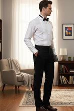 Load image into Gallery viewer, "Washington" Black Stretch Blend Tuxedo Pants