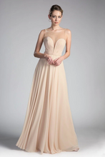 Load image into Gallery viewer, A-Line Chiffon Dress with Illusion Neckline
