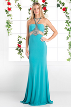 Load image into Gallery viewer, Beaded Stretch Knit Sheath Dress

