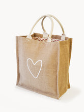 Load image into Gallery viewer, Jute Canvas Gift Bag - Love (L)
