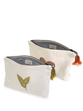 Load image into Gallery viewer, Hand Screen Printed Cotton Canvas Pouch - Nature
