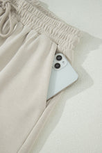 Load image into Gallery viewer, Light Blue Solid Color Puffy Loose Top Drawstring Shorts 2pcs Outfit
