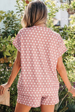 Load image into Gallery viewer, Brown Polka Dot Print Short Set
