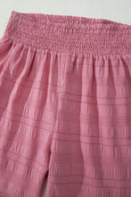 Load image into Gallery viewer, Black Textured Square Neck Top and Shirred High Waist Shorts Set

